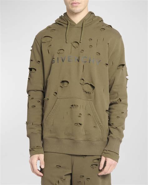 givenchy multi logo hoodie|givenchy men's destroyed hoodie.